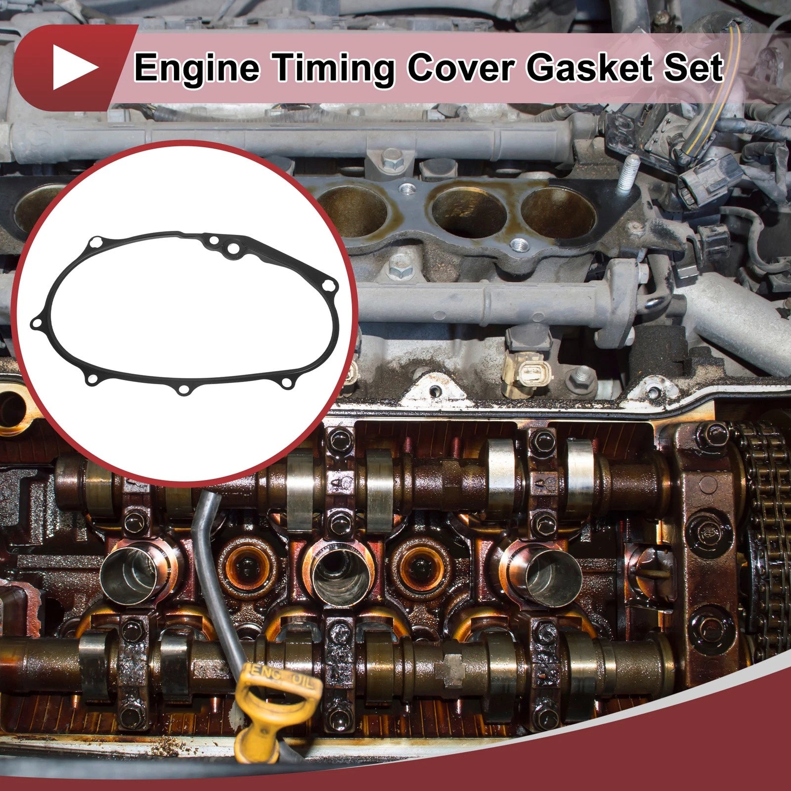Engine Timing Cover Gasket Set Replacement for Audi A3 2.0L (2006–2008)