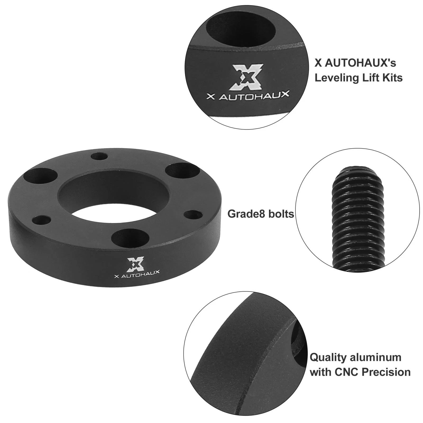 Front 2 Inch Leveling Lift Spacers Kit for GMC Sierra Silverado (2007–2019)