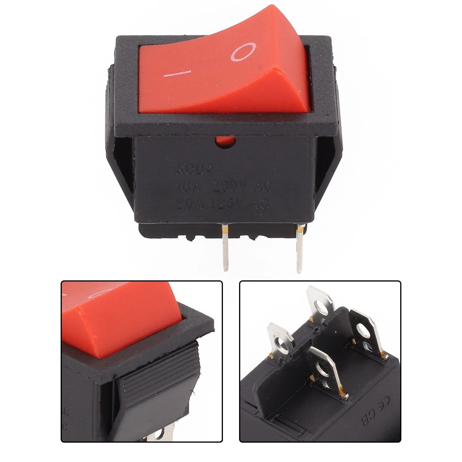 Red Light Boat Shaped Switch 4Pin for Universal Use