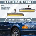 LED Side Marker Amber Light Clear Lens for BMW 325i 330i E46 (1999–2006)