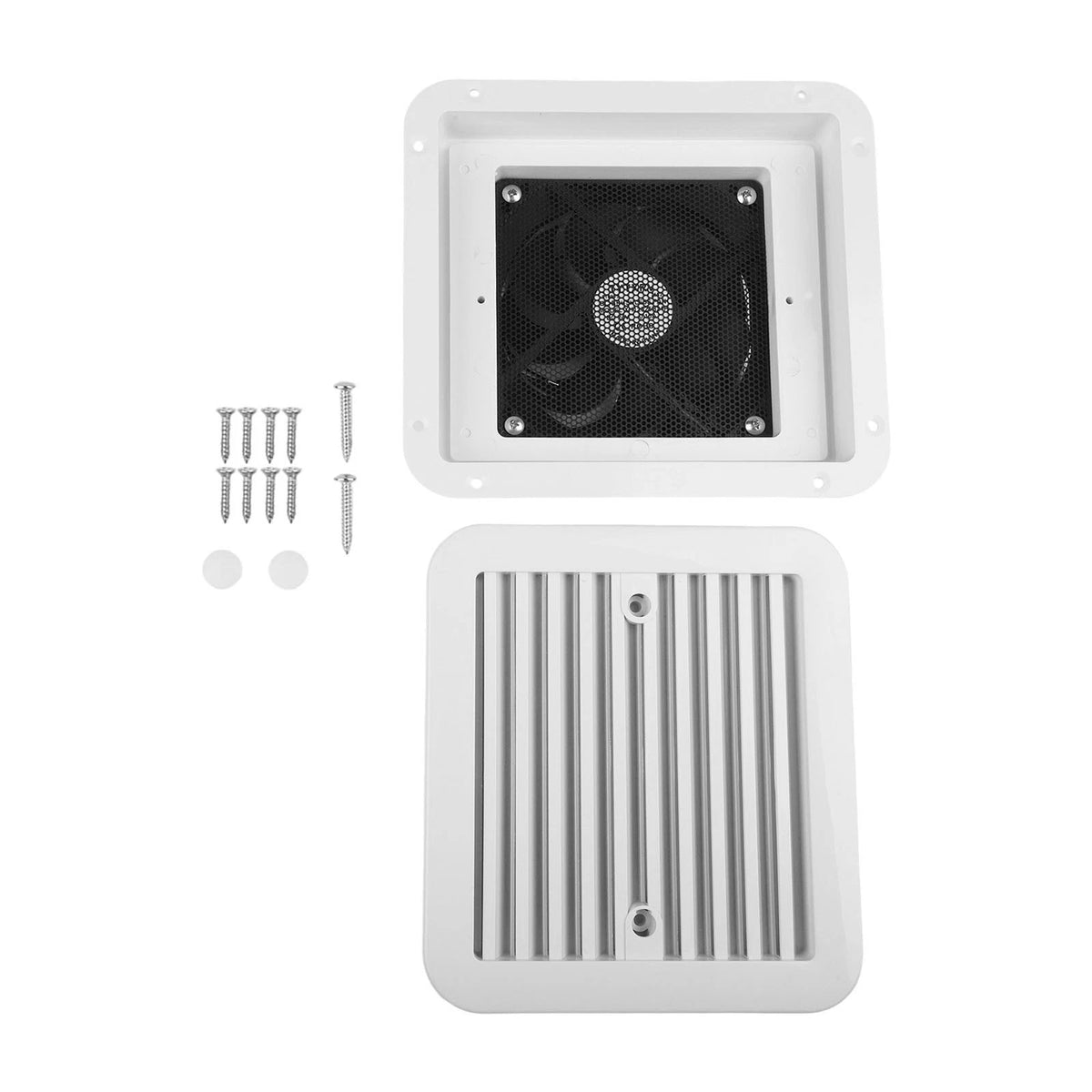 Side Exhaust Vent Fan 24V for RVs and Trailers (Waterproof ABS, Mesh)