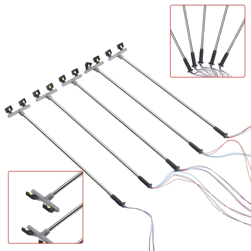 5 Pack LED Lights for Train Layout Scenery Model Parts Accessories