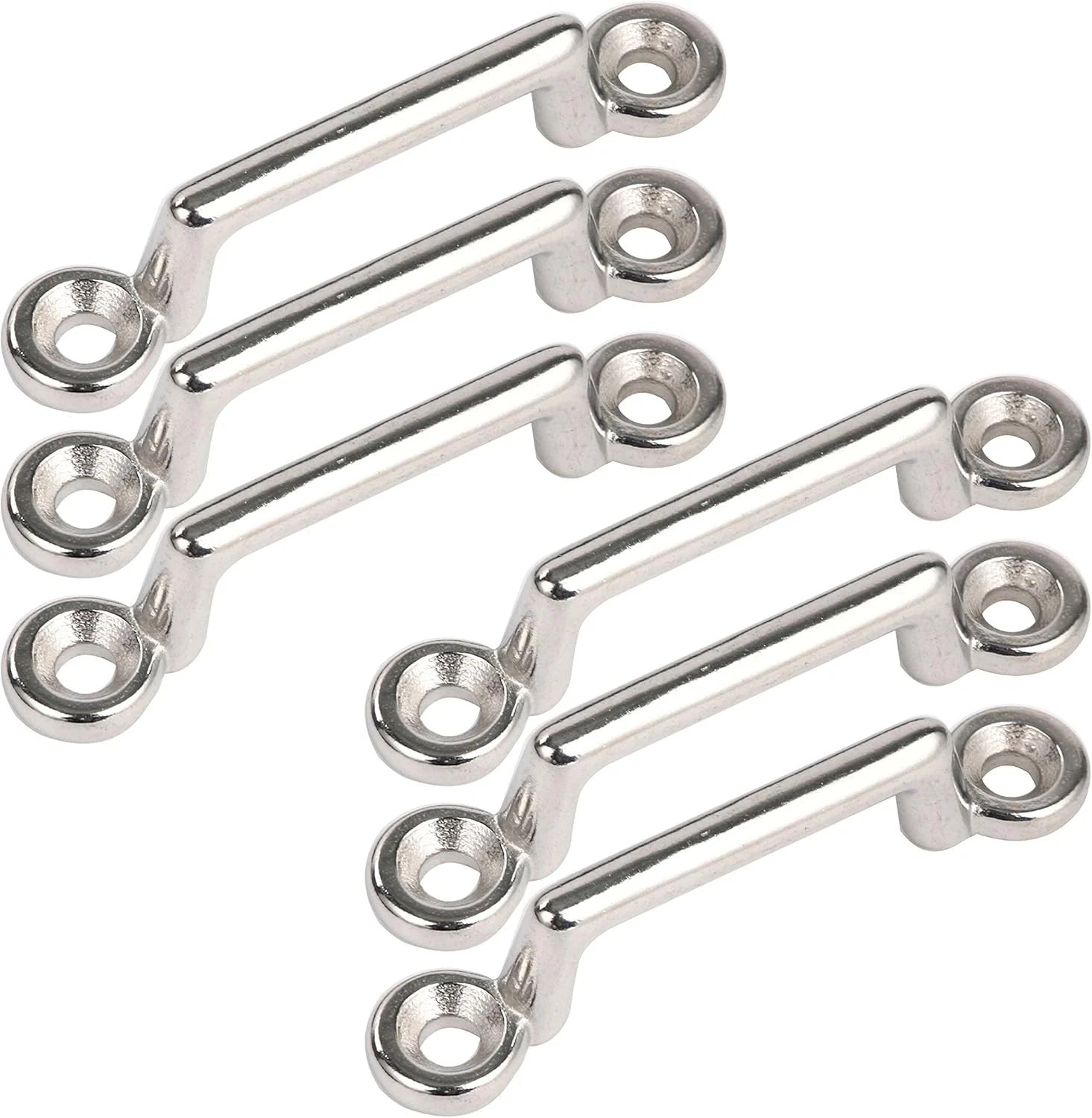 6pcs Stainless Steel Bimini Top Strap Pad Eye Footman's Loop for Kayak