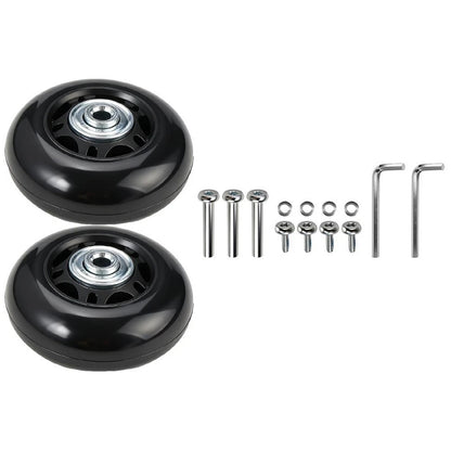 2 Piece Rubber Trolley Wheel Replacement 64mm x 24mm