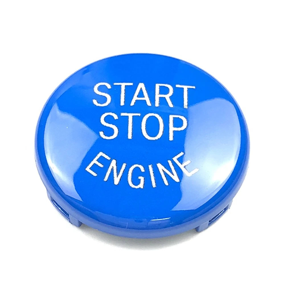 Blue Engine Start Stop Button Cover for BMW E Chassis 1 3 5 Series X1 X3 X5 Z4