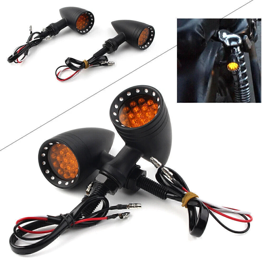 LED Turn Signal Lights for Harley Honda (10mm Screw)