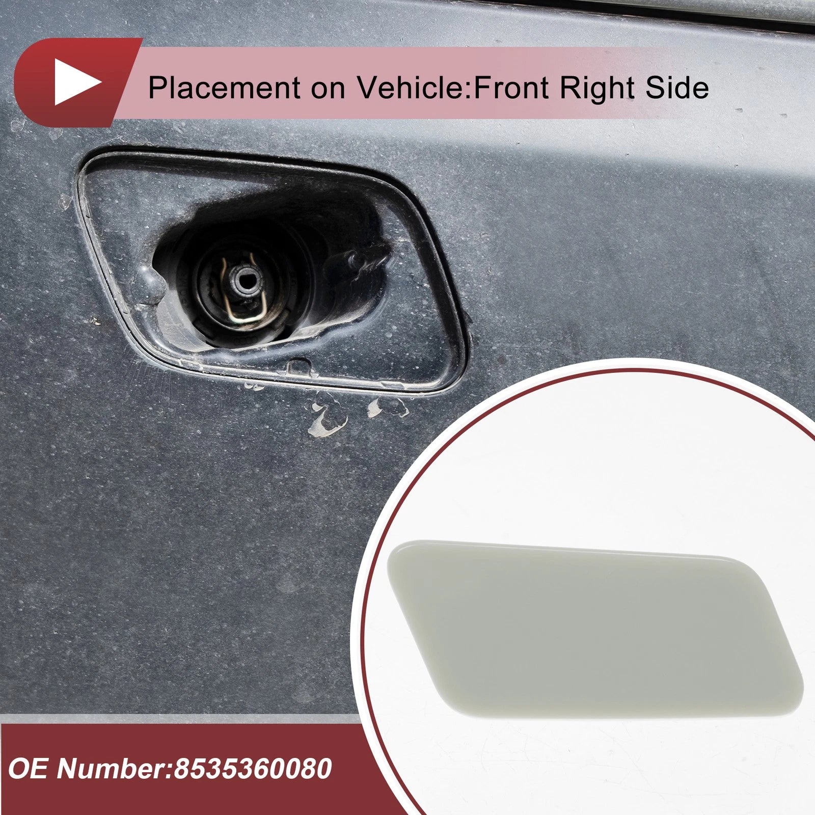 Front Right Washer Nozzle Cover Cap Replacement for Lexus LX570 (2016–2021)