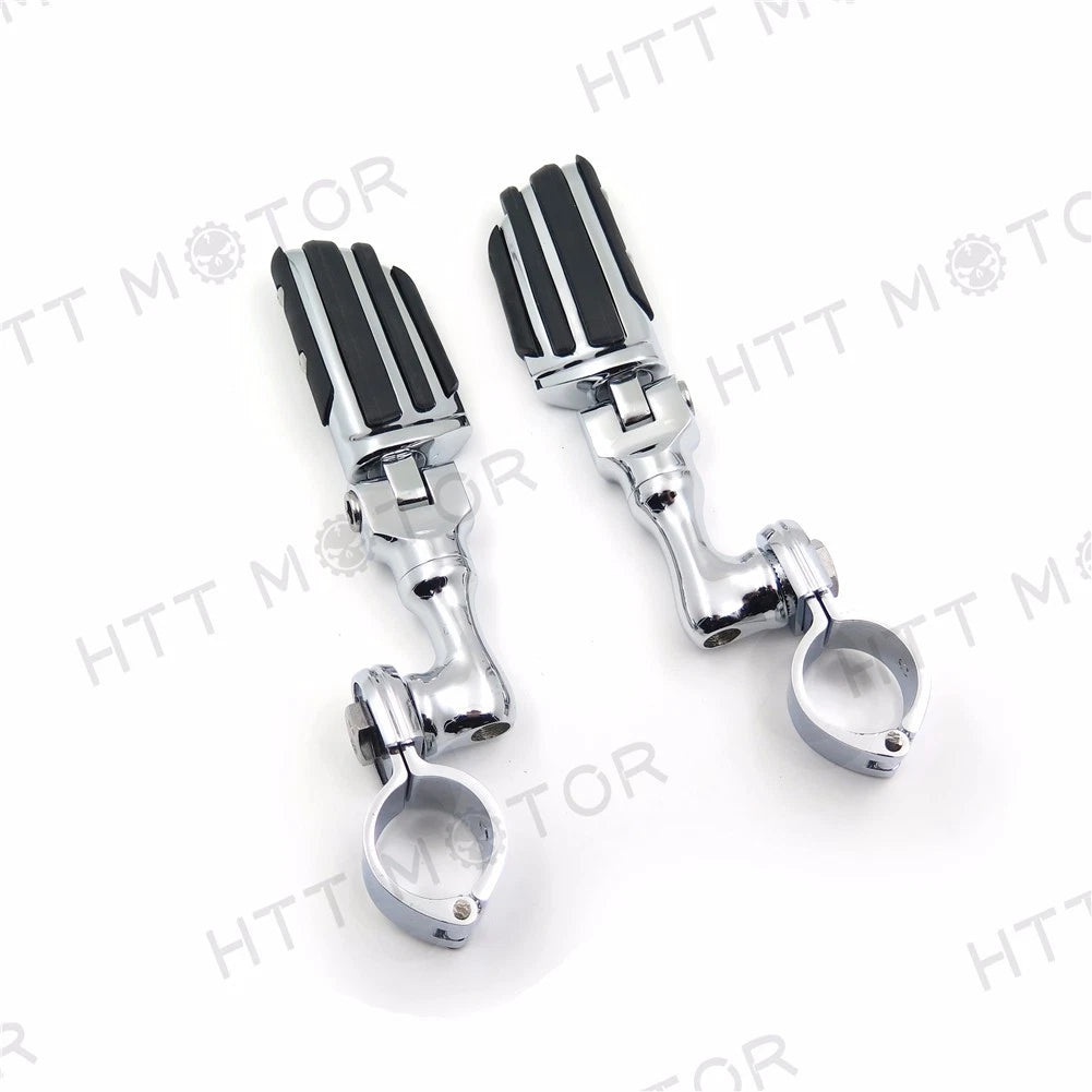 Adjustable Foot Pegs 1.5" for Triumph Rocket/Suzuki (Chrome)