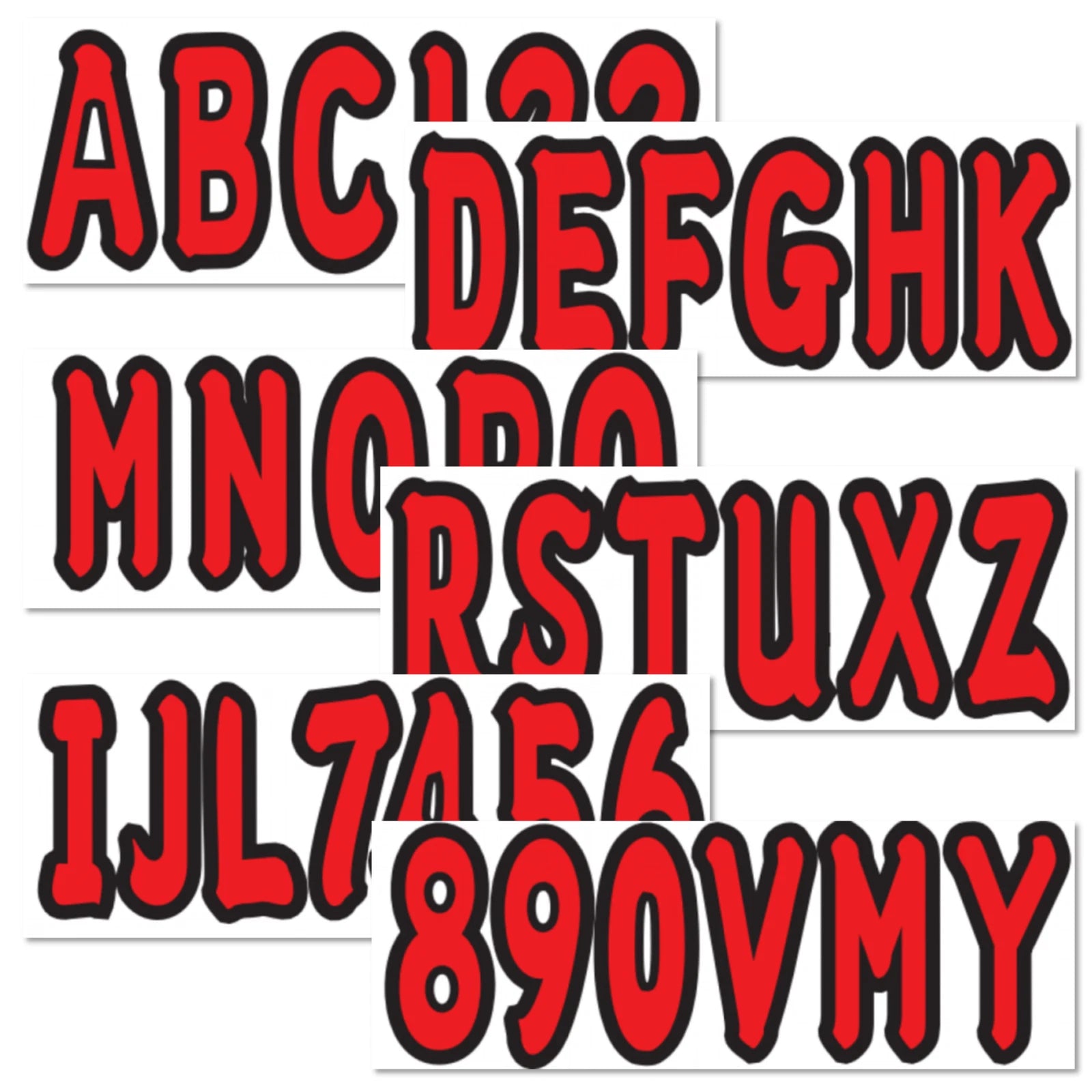 Sticker Decals A-Z Letters & 0-9 Numbers for Marine Boat (All Years)