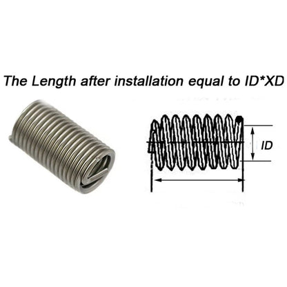 50PCS M6 Thread Insert Screw Bushing Repair Stainless Steel