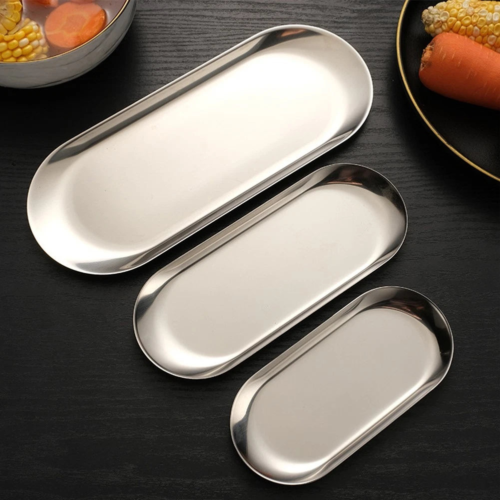 Multi Purpose Oval Tray for Bathroom Kitchen Bedroom Organization