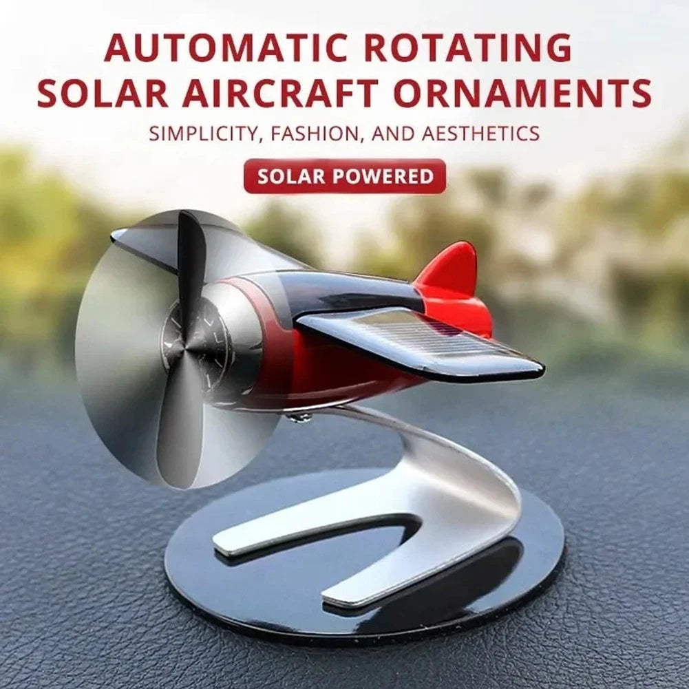 Portable Solar Airplane Ornament for Easy Repositioning