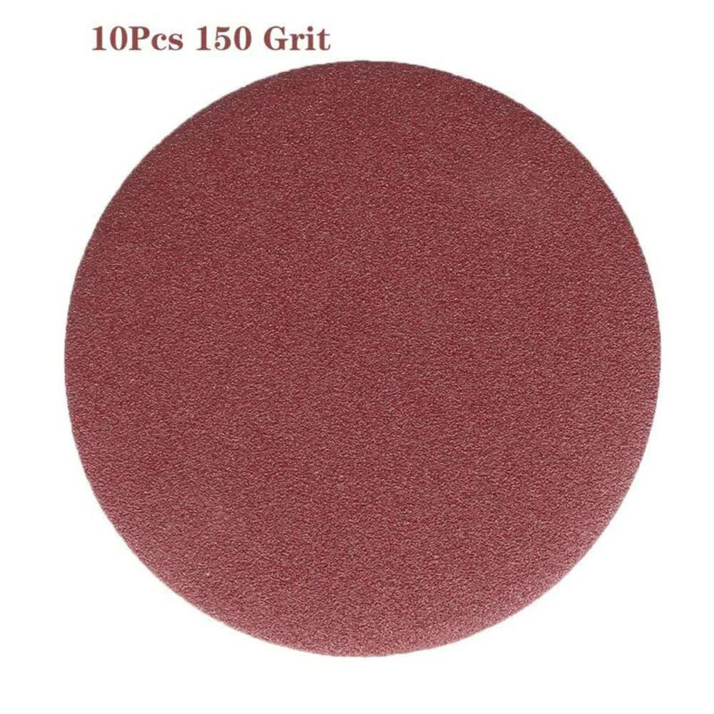 10pcs 5" Sandpaper Polishing Discs 40-2000 Grit Round Shape