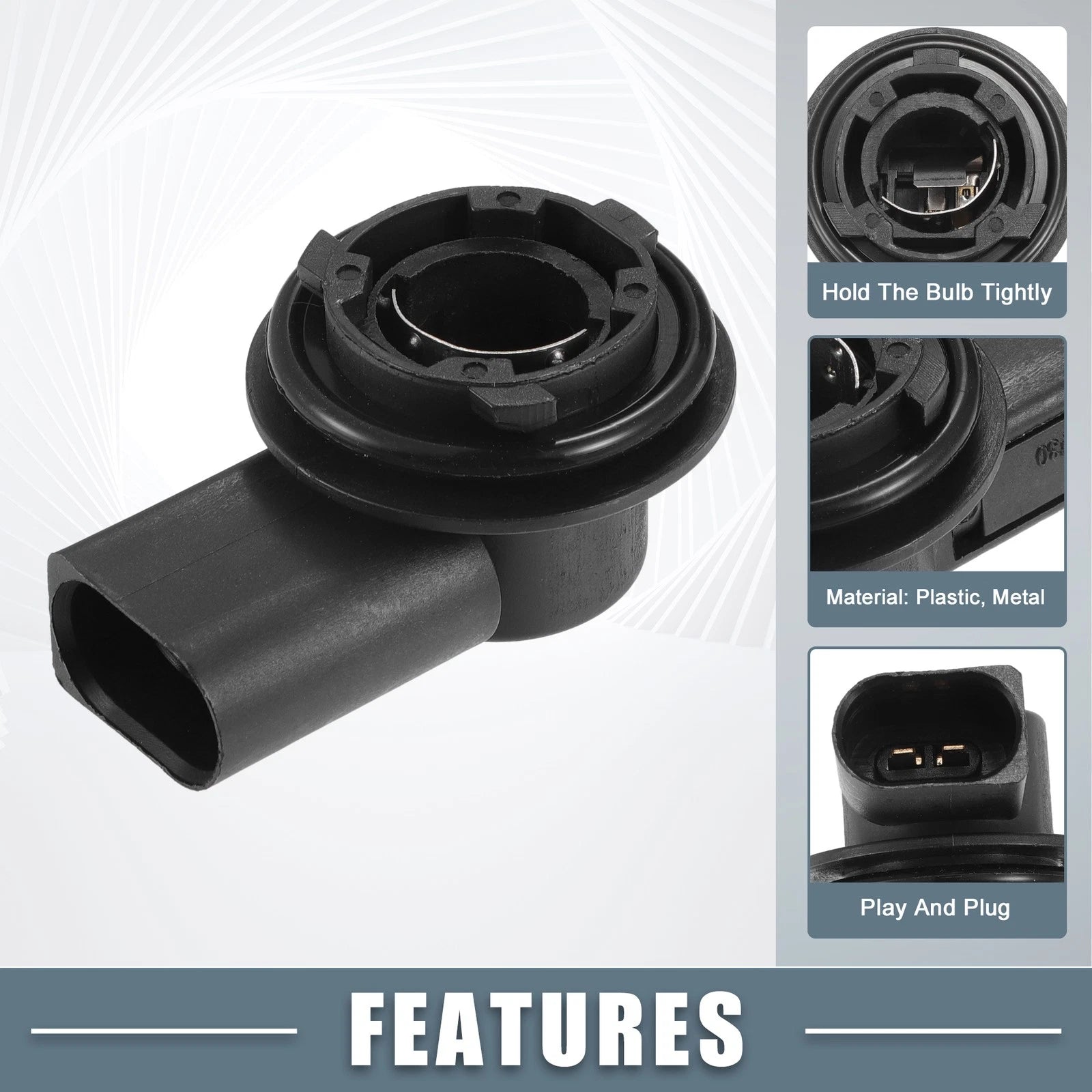 2PCS Lamp Socket Light Bulb Socket for Skoda Roomster (2008–2015)