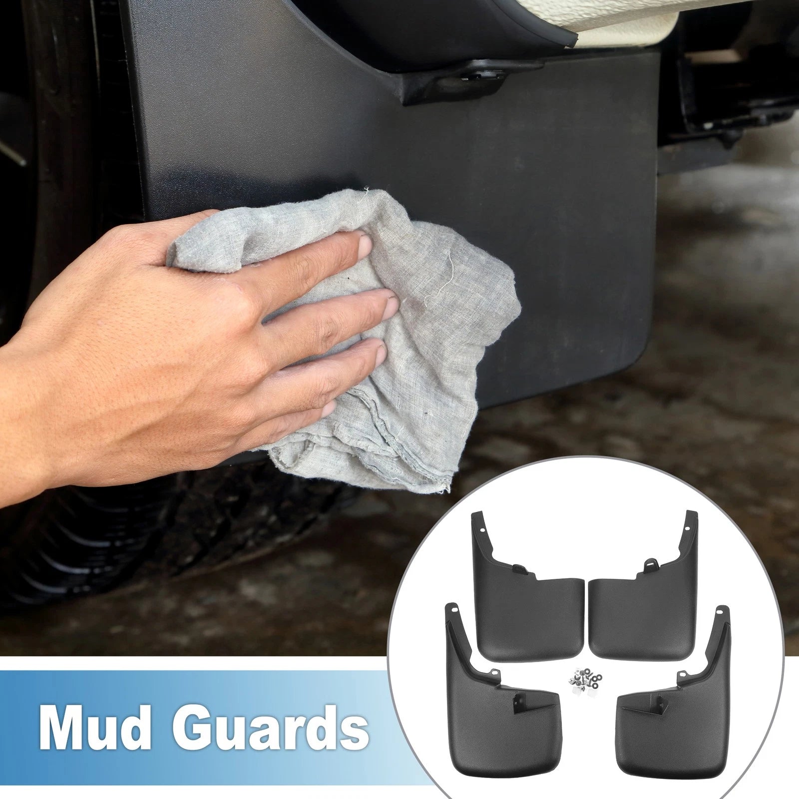 Front Rear Side Mud Flaps Splash Guards Replacement for Ford F-250 (2011–2016)