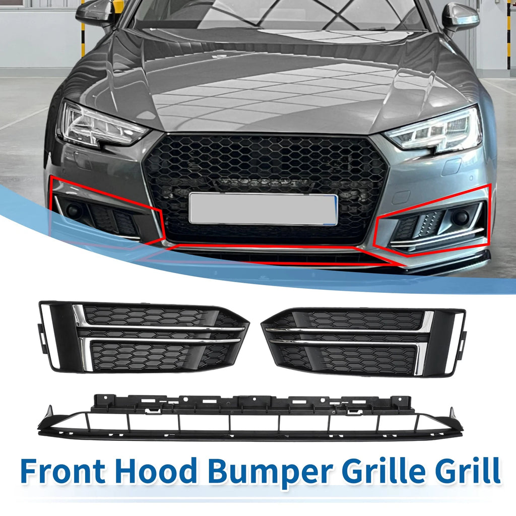 Front Lower Bumper Grille Grill for Audi A4 B9 2016–2018 Sport Style