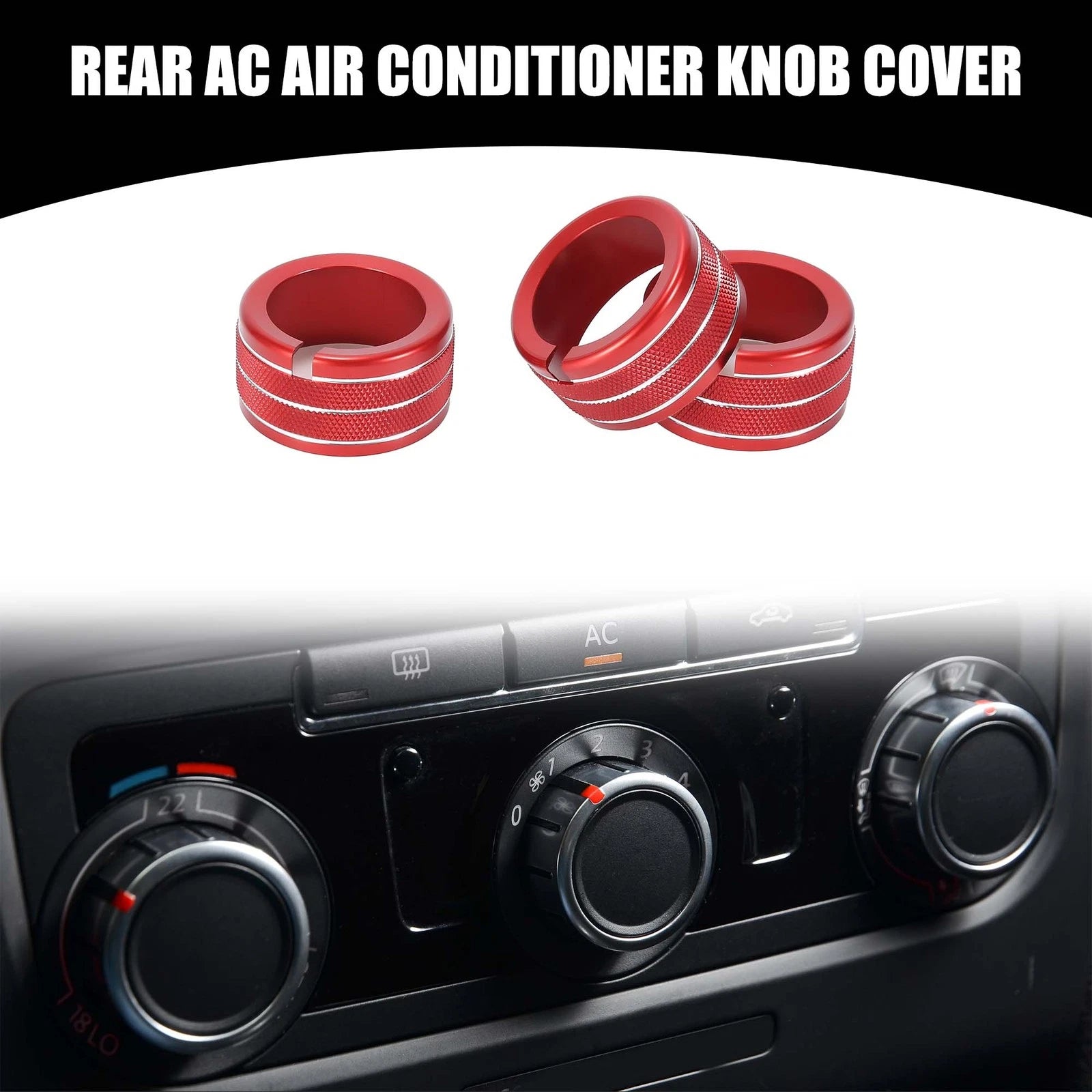 AC Heat Temperature Climate Switch Knob Cover Kit for Dodge Durango (2011–2020)