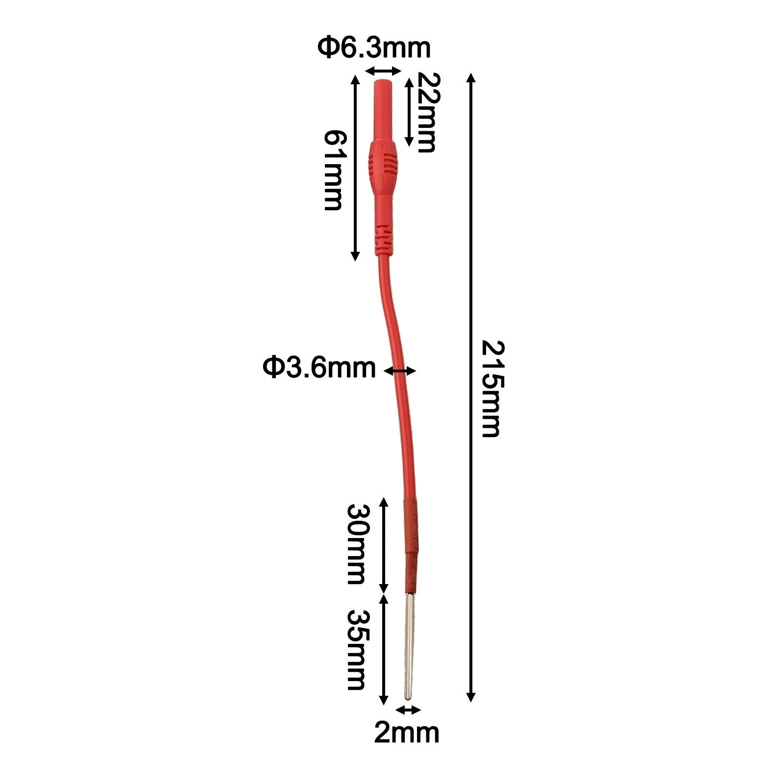 Silicone Spoon Back Probe Kit for 4mm Banana Connectors