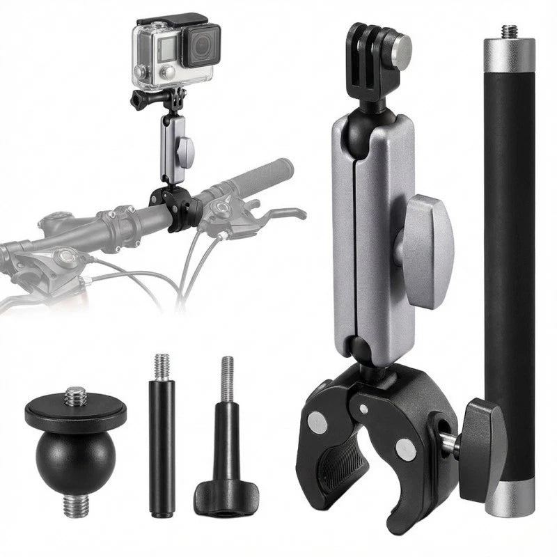 Camera Mount for Motorcycle Bicycle Boat Guardrail (Universal Fit)