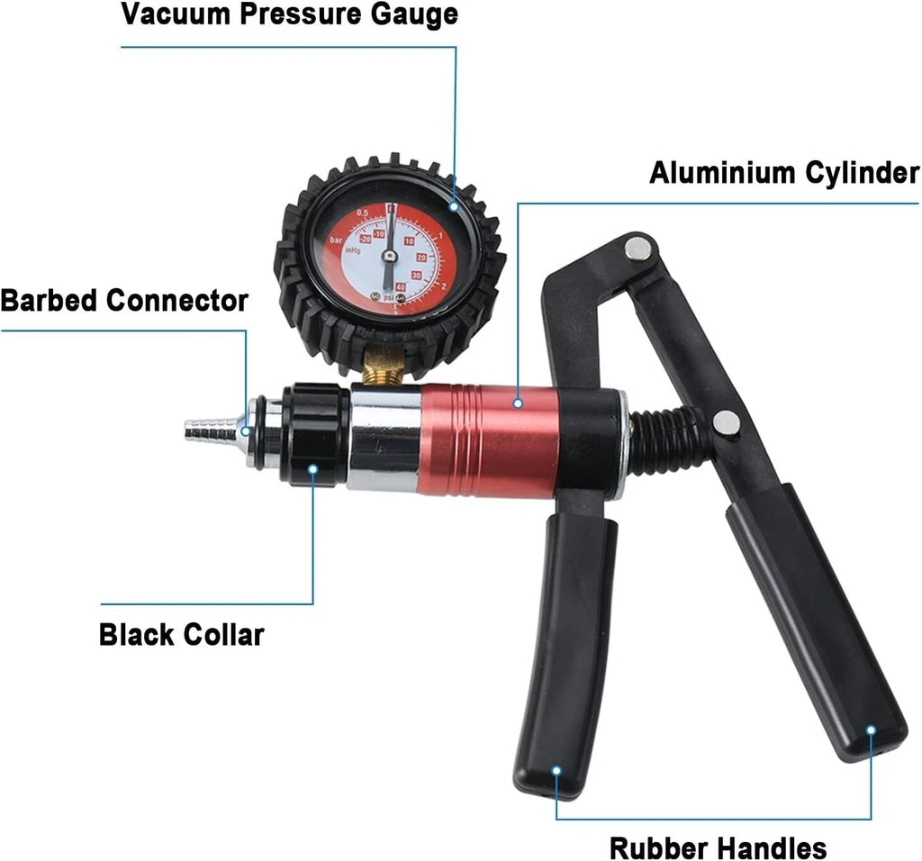 21Pc Vacuum Pressure Pump Tester Kit for Brake Fluid Bleeding Tool