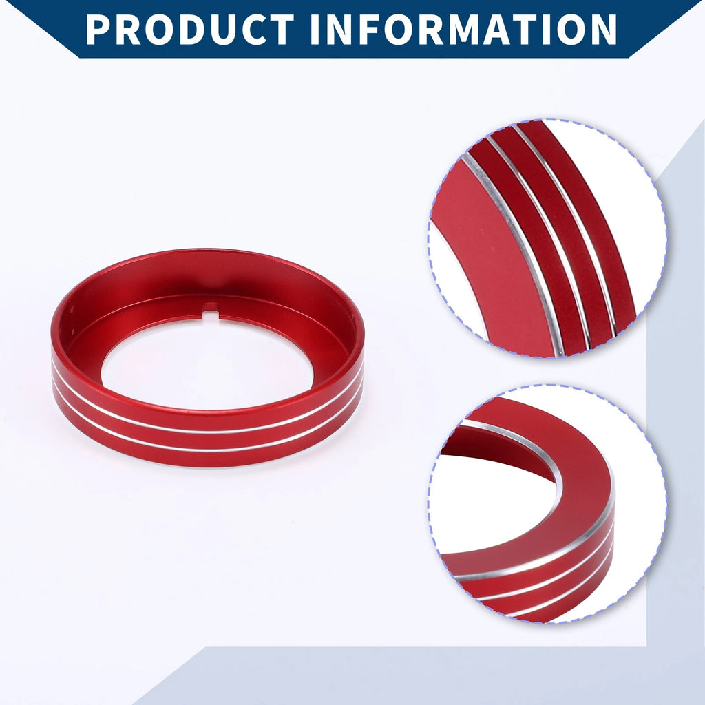 Headlight Switch Knob Cover Ring for Ford Mustang (2015–2020) Red