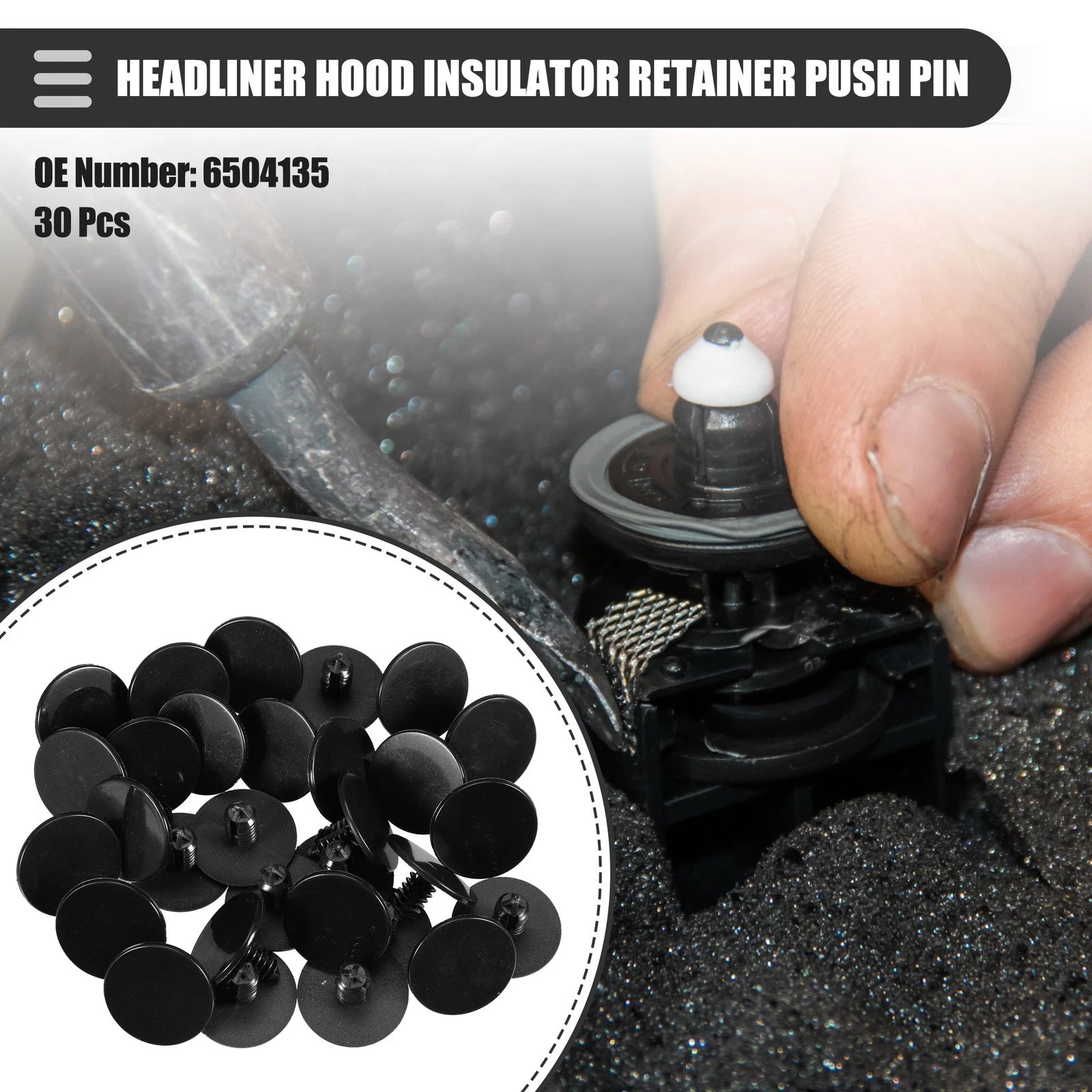 Headliner Hood Insulator Retainer Push Pin Clip for Dodge (2000–2024)