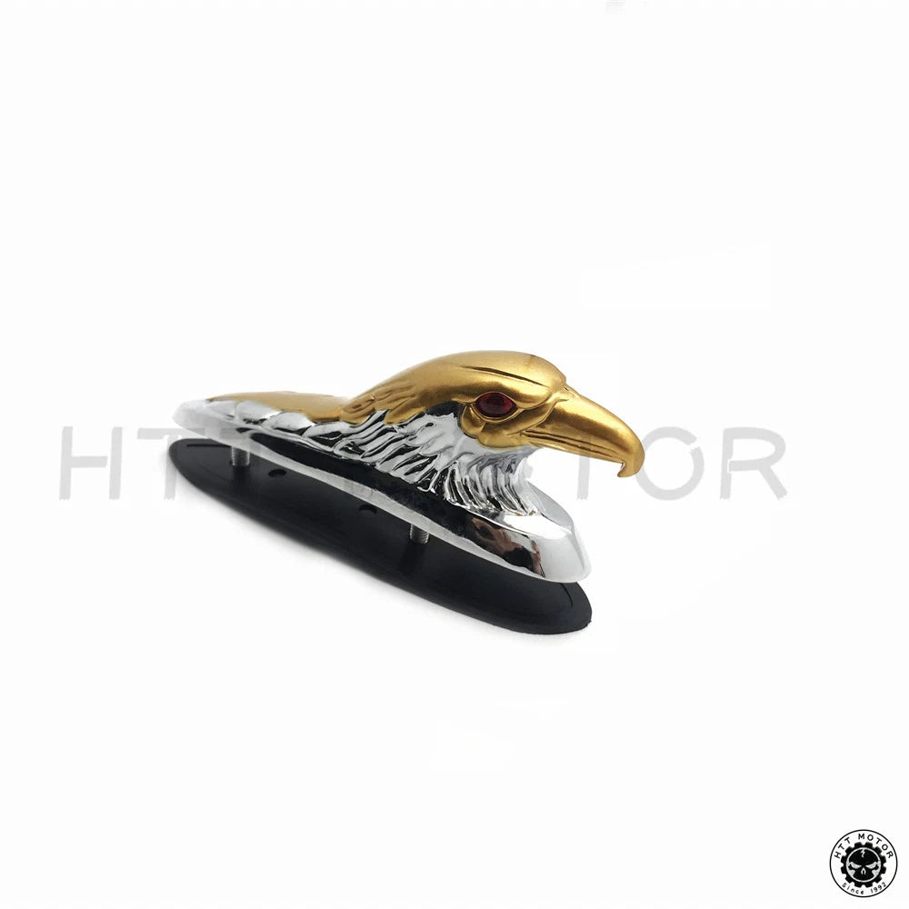 Chrome Gold Front Fender Bonnet Eagle Head with Red Eyes for