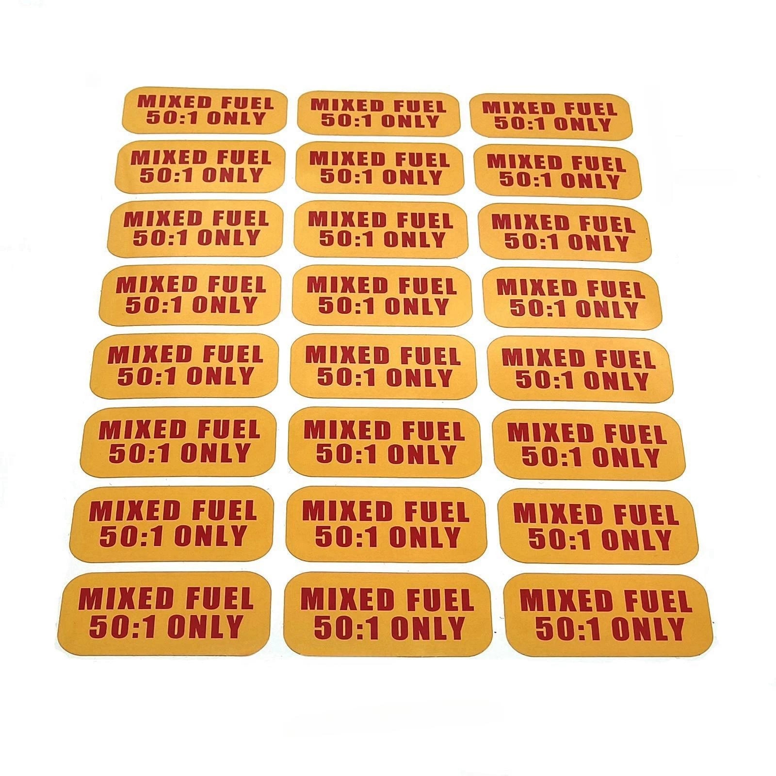 Mixed Fuel Only Stickers for Gas Oil Mixture Can Labels (24 Pack)