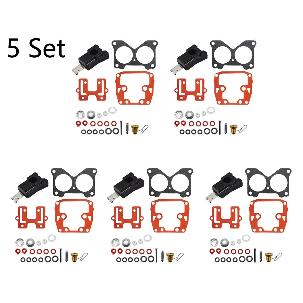 Set of 5 Carburetor Repair Kits for Johnson Evinrude (0439076, 439076, 435443)