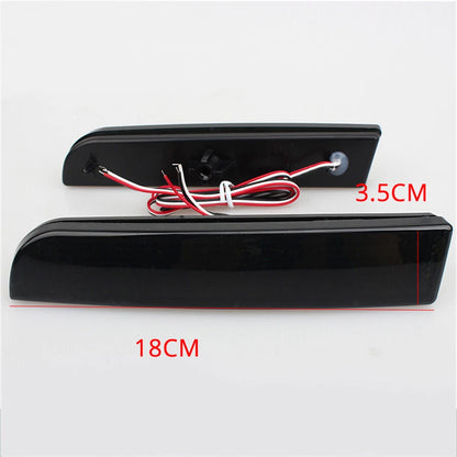 2Pcs Smoke Lens LED Rear Bumper Tail Brake Light for Mitsubishi Lancer (2008–2017)