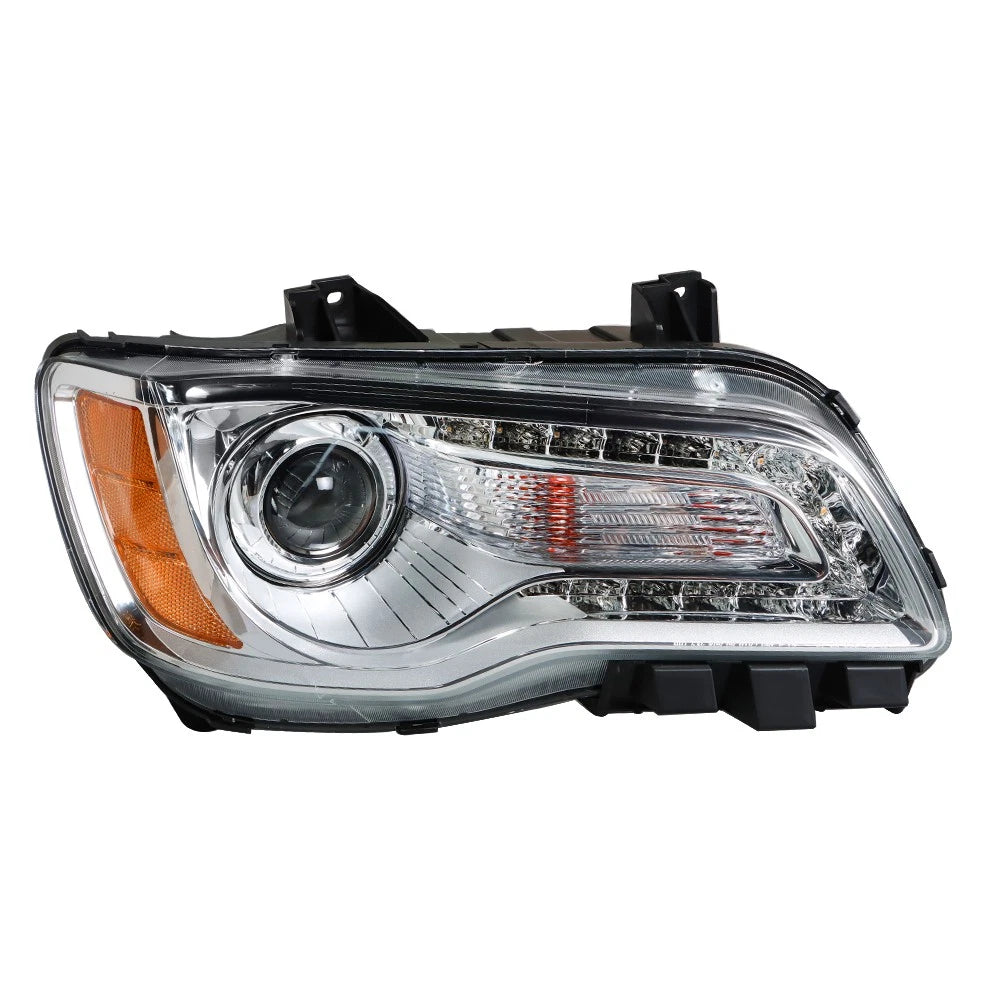 Headlight for Chrysler 300 (2011–2014) Chrome Passenger Side Halogen