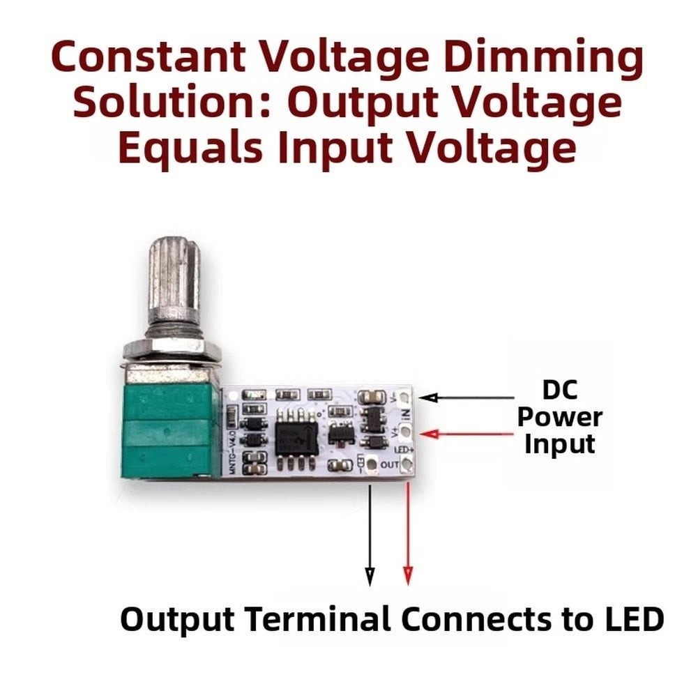 LED Dimmer for Easy Integration into Fixtures (3.7-24V) Flicker-free