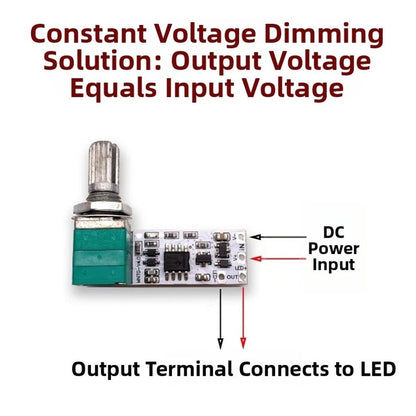 LED Dimmer for Easy Integration into Fixtures (3.7-24V) Flicker-free