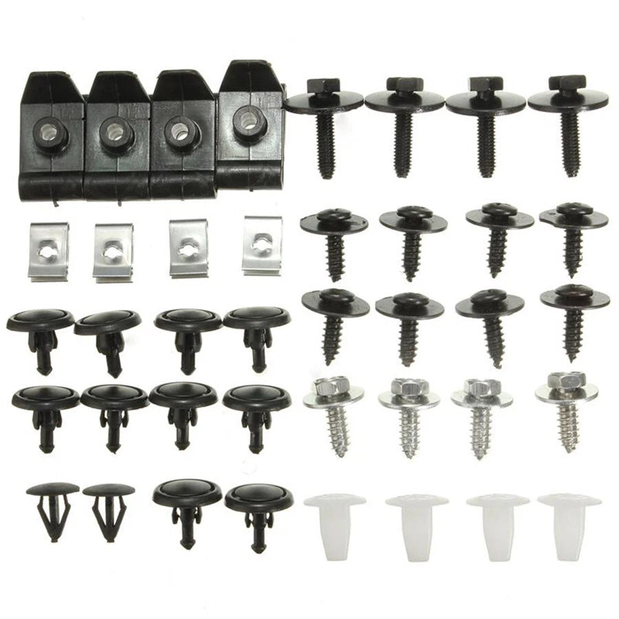 40 Pcs Engine Cover Clip Fastener Kit for