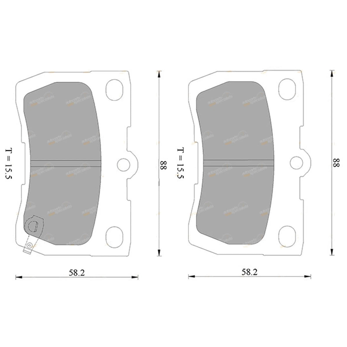 Rear Disc Brake Pad for Lexus GS430 (2005–2007) 3UZ-FE