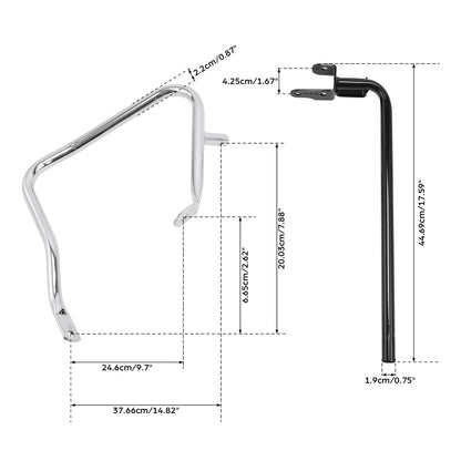 Saddlebag Bracket Guard Crash Bar for Harley CVO Street Road Glide (2023–2024)