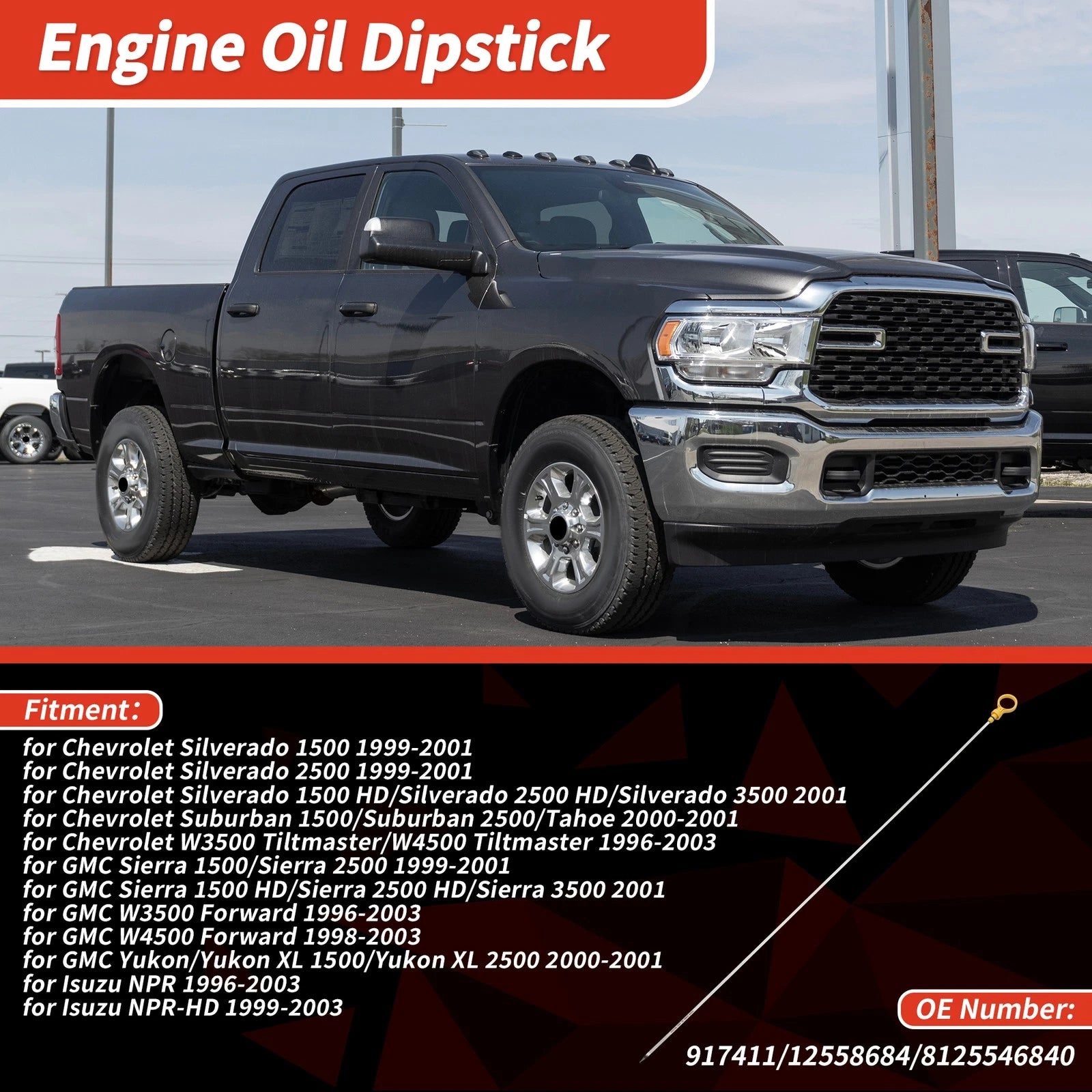 Oil Dipstick for Chevrolet Silverado 1500 (1999–2001)
