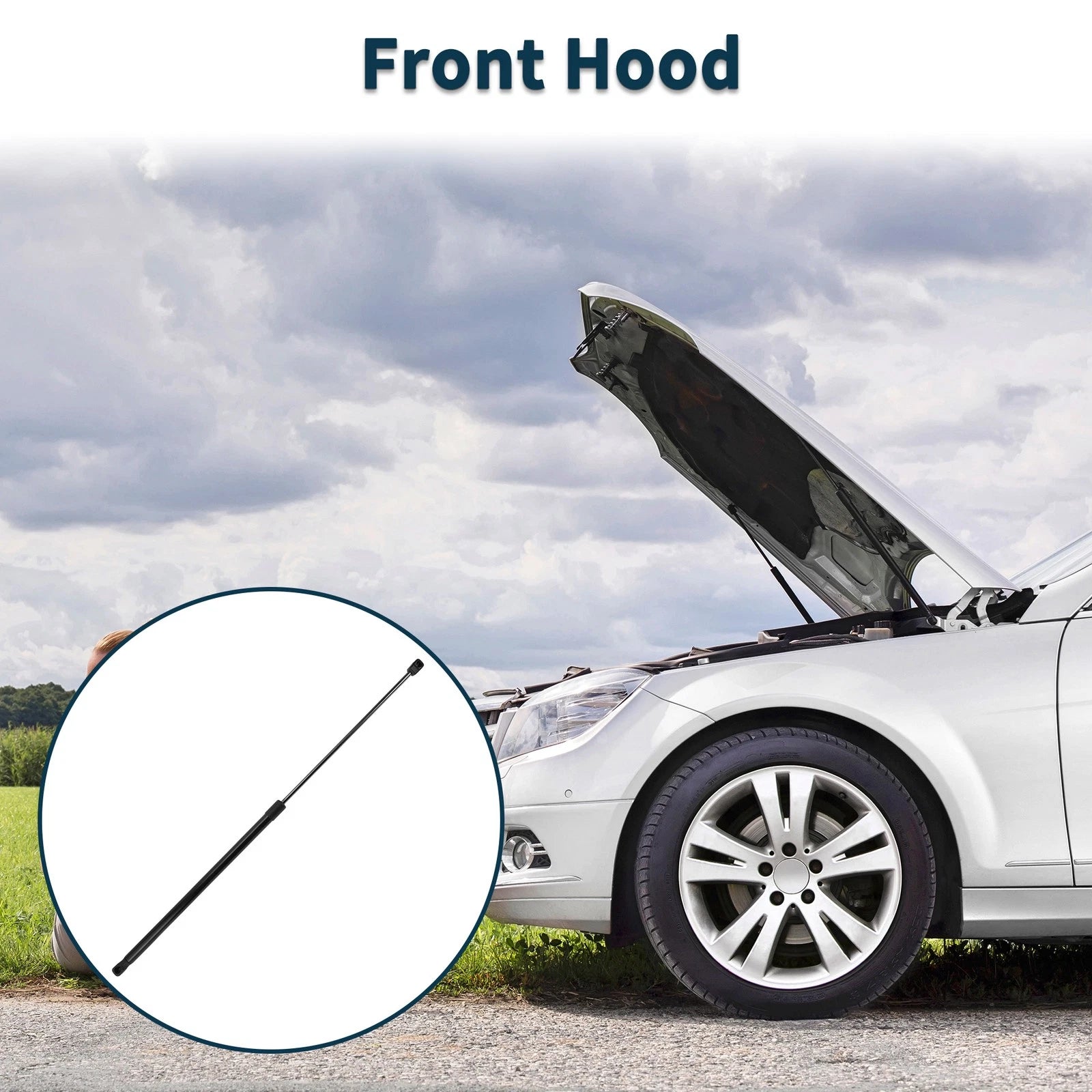 Front Hood Lift Supports Struts Replacement for Audi A6 S6 (2005–2011)