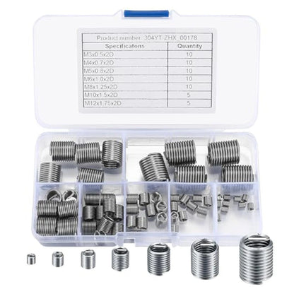 60pcs Stainless Steel Helicoils for Various Sizes