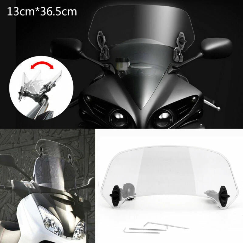 Adjustable Windshield Spoiler Deflector for Motorcycle