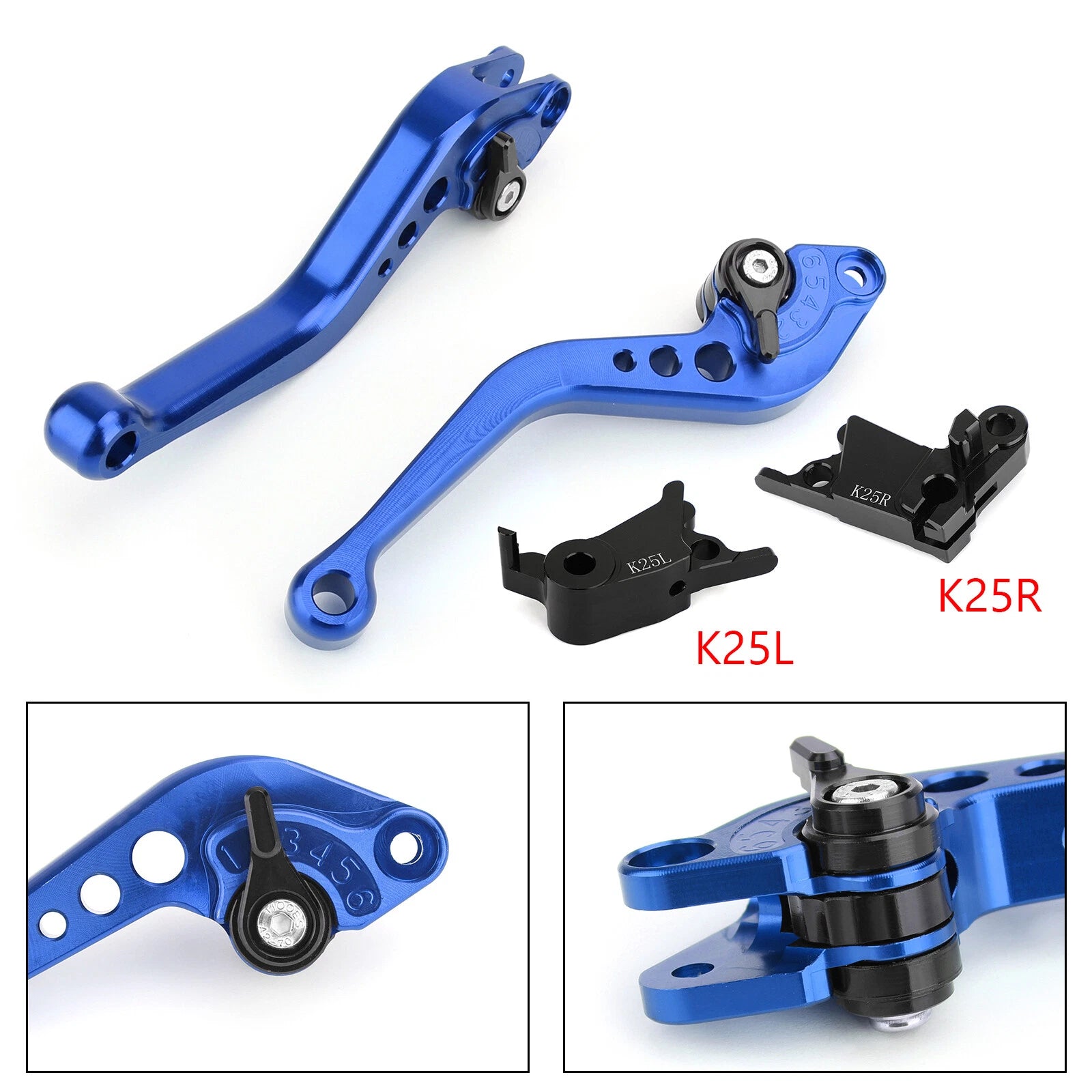 Short Clutch Brake Lever for street bike 790 (2018–2018) Blue
