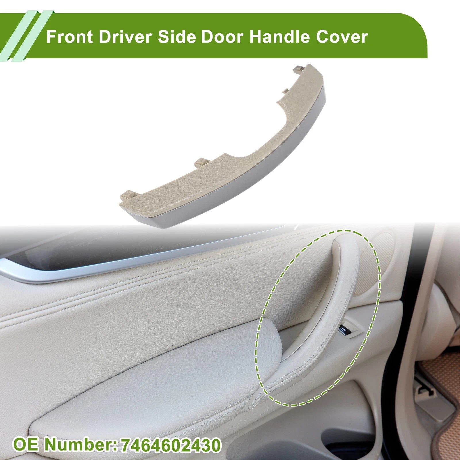 Door Panel Handle Pull Trim Cover Replacement for Toyota Corolla 2014–2018
