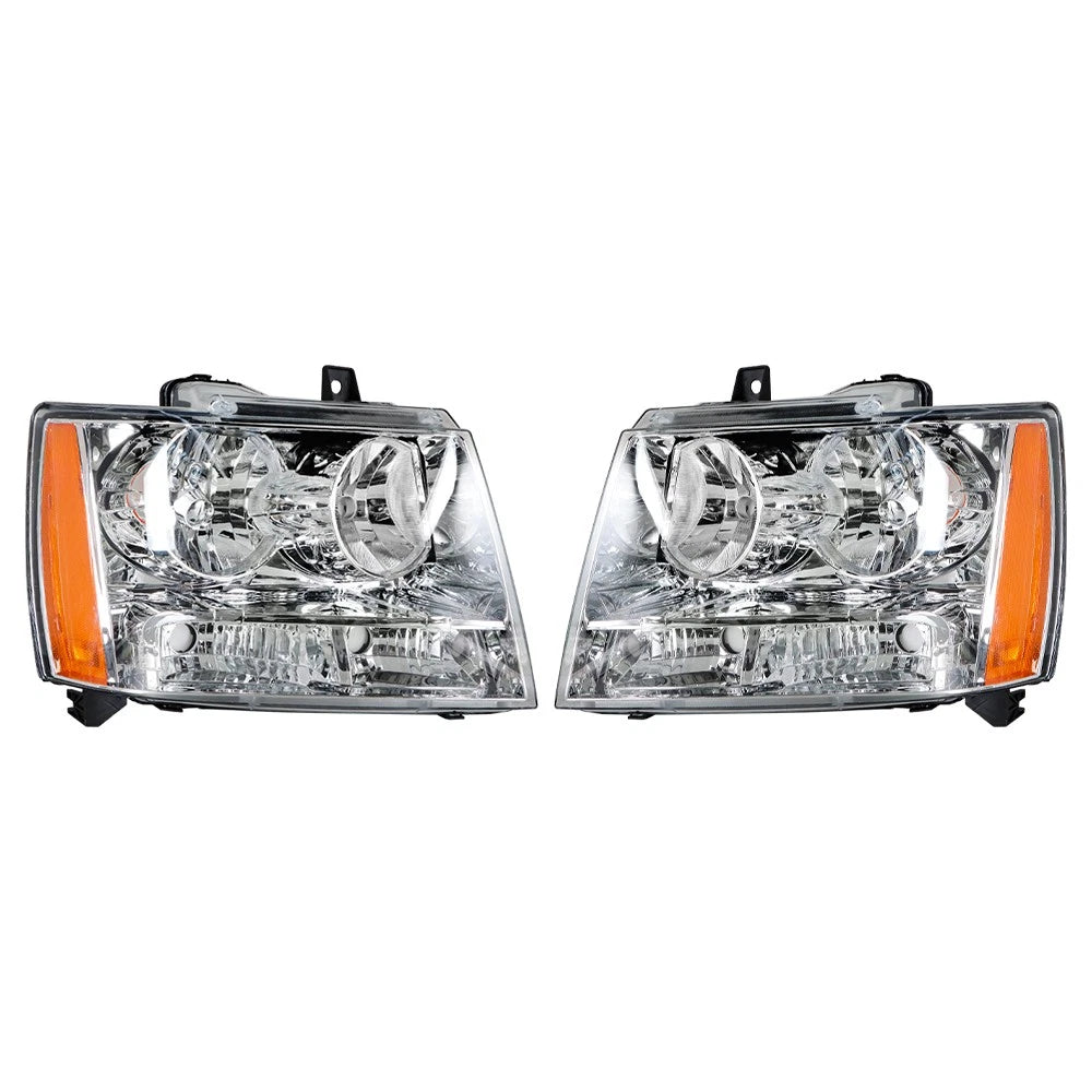 Headlights for Chevy Avalanche/Suburban/Tahoe (2007–2014) Left+Right Halogen