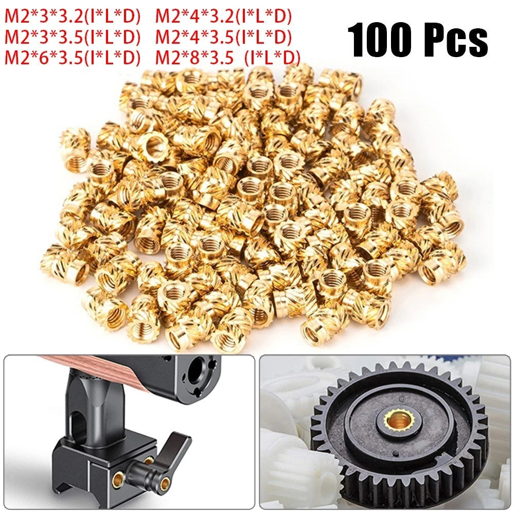 Threaded Insert Copper M2 Nut Parts for Automotive Applications