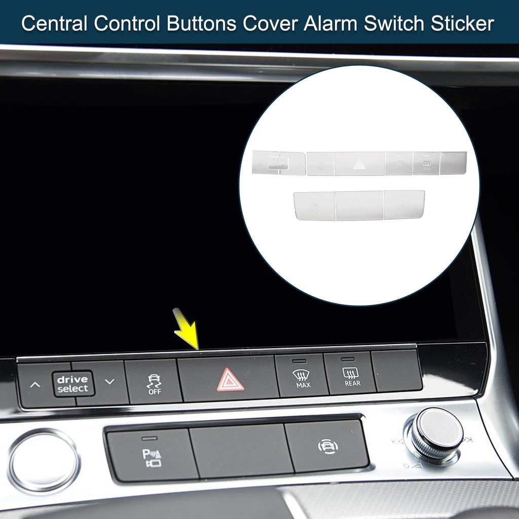 Central Control Buttons Cover Alarm Switch Replacement for Audi A6 A7 (2012–2022)