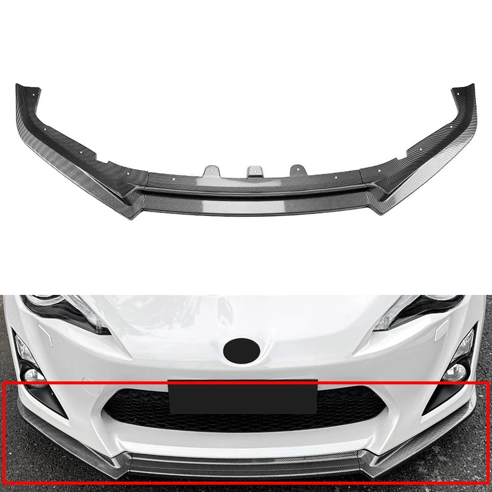 Front Bumper Splitter Spoiler Lip for Toyota 86 GT/FT86, Scion FR-S (2012–2020)