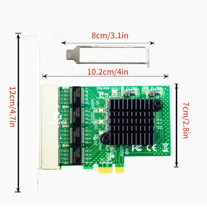 4-Port Gigabit Mini PCI-e Network Adapter Card for Realtek RTL8111F (N/A)