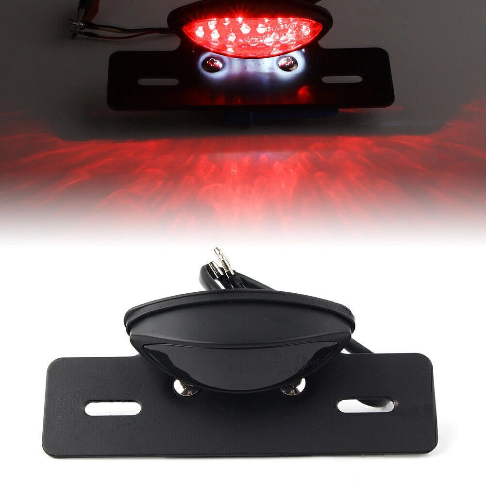 LED Brake Tail Light License Plate Mount for Cafe Racer (Motorcycle)