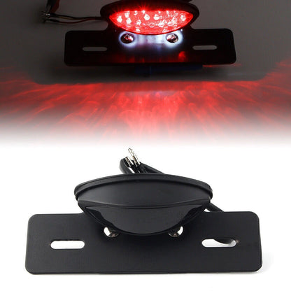 LED Brake Tail Light License Plate Mount for Cafe Racer (Motorcycle)
