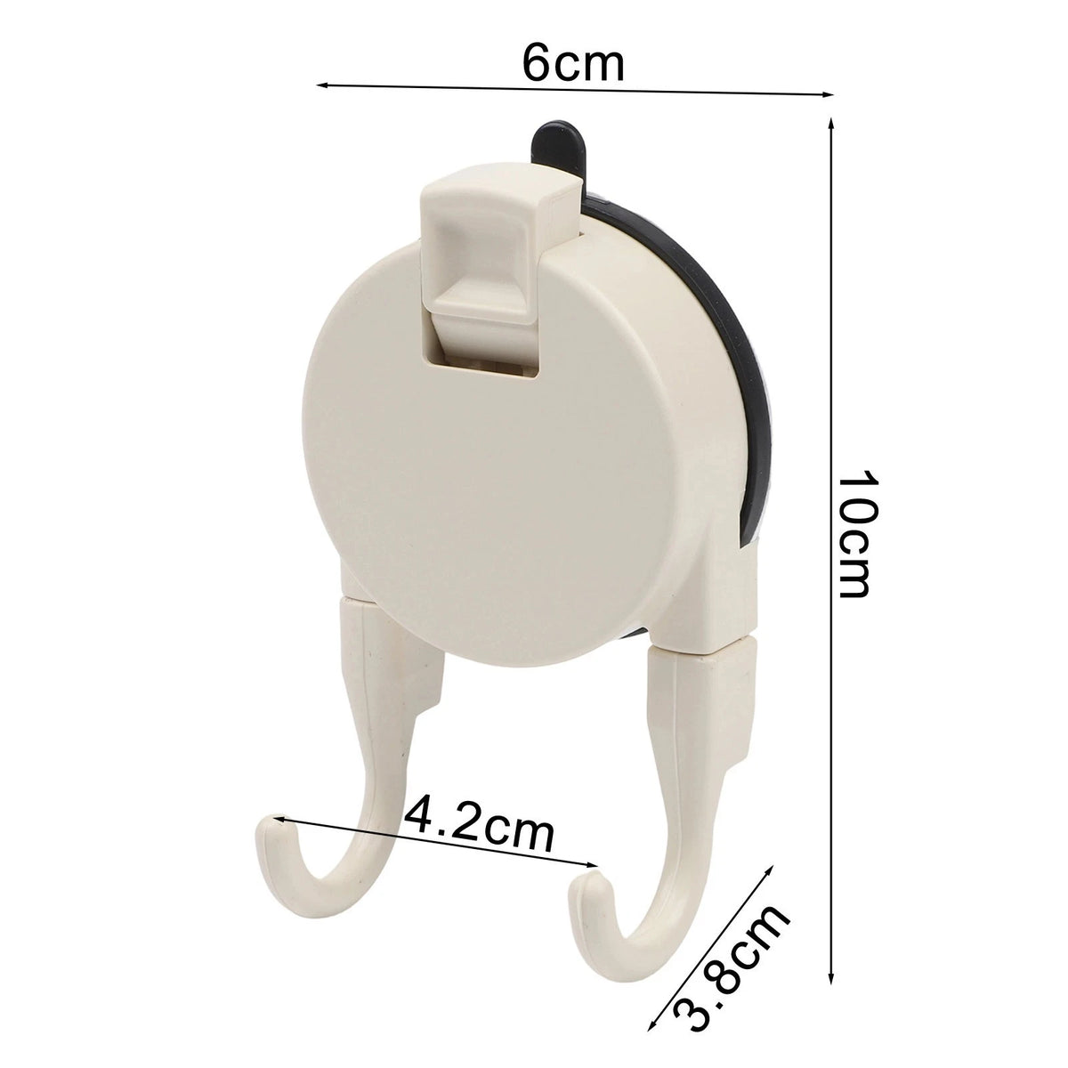 Double Hook Suction Cup for Automotive Use - Tool-free Installation